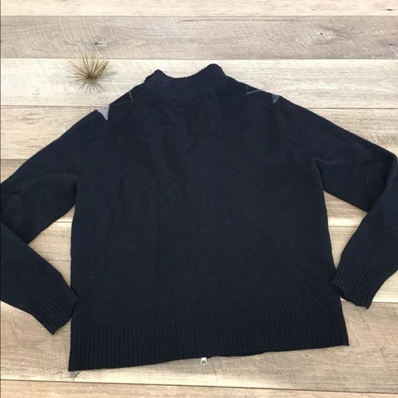 J. Crew argyles wool zipped cardigan sweater M - Picture 2 of 4